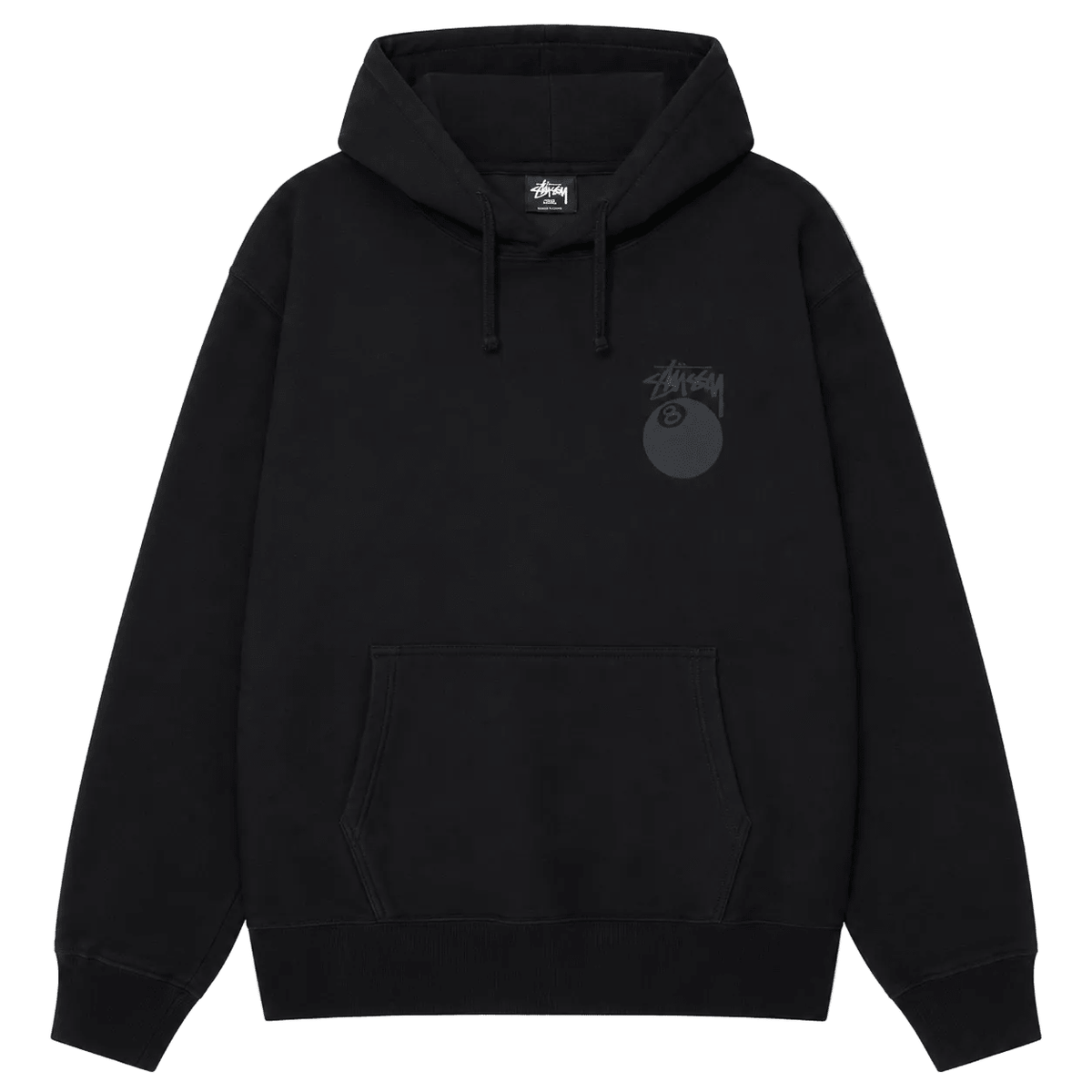 Stussy 8 Ball Pigment Dyed Hoodie Black